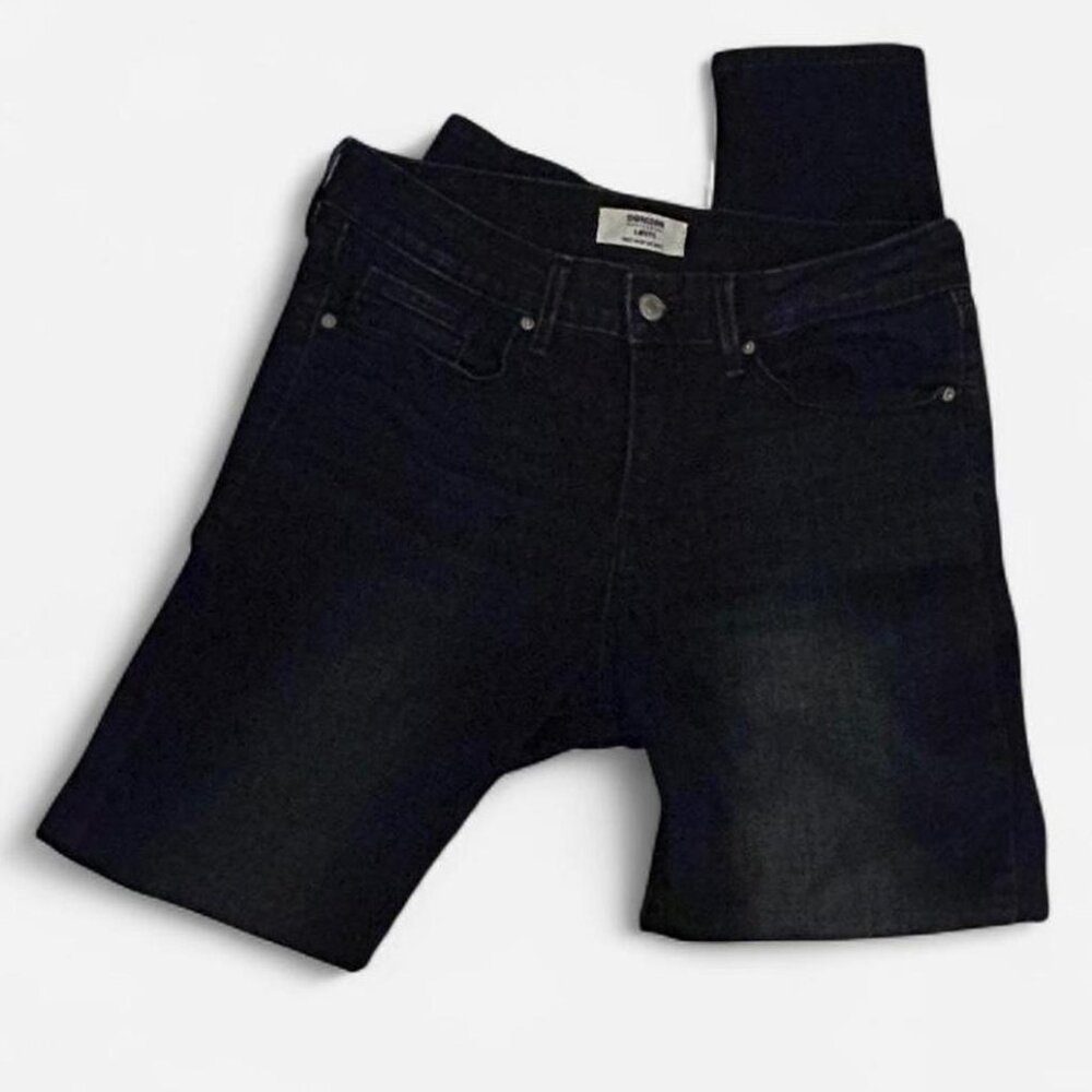 dark wash mid-rise skinny jeans